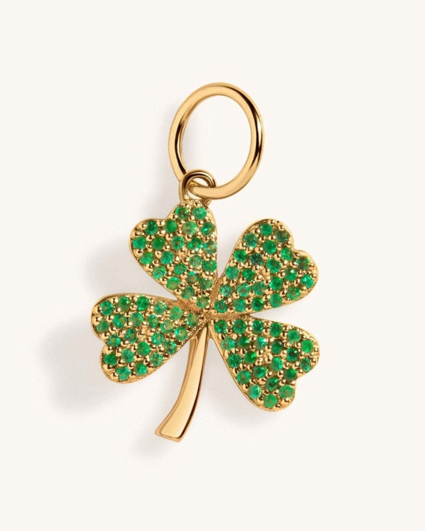 Pendentif trèfle à quatre feuilles vert