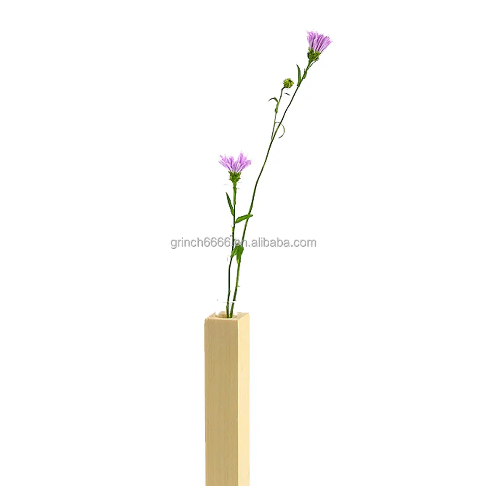 Stile nordico tubo a parete vaso di legno montaggio a parete vaso di fiori in legno appeso a parete