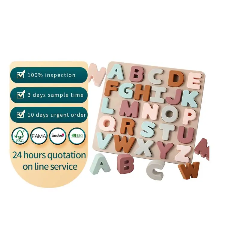 Brinquedo educativo das crianças do alfabeto de madeira dez número contando brinquedo