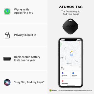 Wholesale 2024 ATUVOS IP67 Smart GPS Tracker Locator Waterproof Key Finder <strong>Apple</strong> <strong>IPhones</strong> 14 15 16 Best Reviewed 'Find My' App - Product Image 3