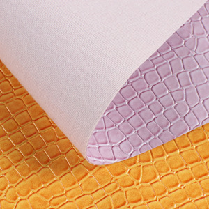 PVC da Nhà cung cấp có độ bóng cao đá mô hình chải vải chất lượng dưới rexine Faux Leather vải để làm túi placemat - Product Image 3