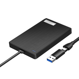 Hot Sell Stock 2 in <strong>1</strong> Type C and USB HDD <strong>Enclosure</strong> 2.5 Inch Hard Drive Disk with Built in Cable External case