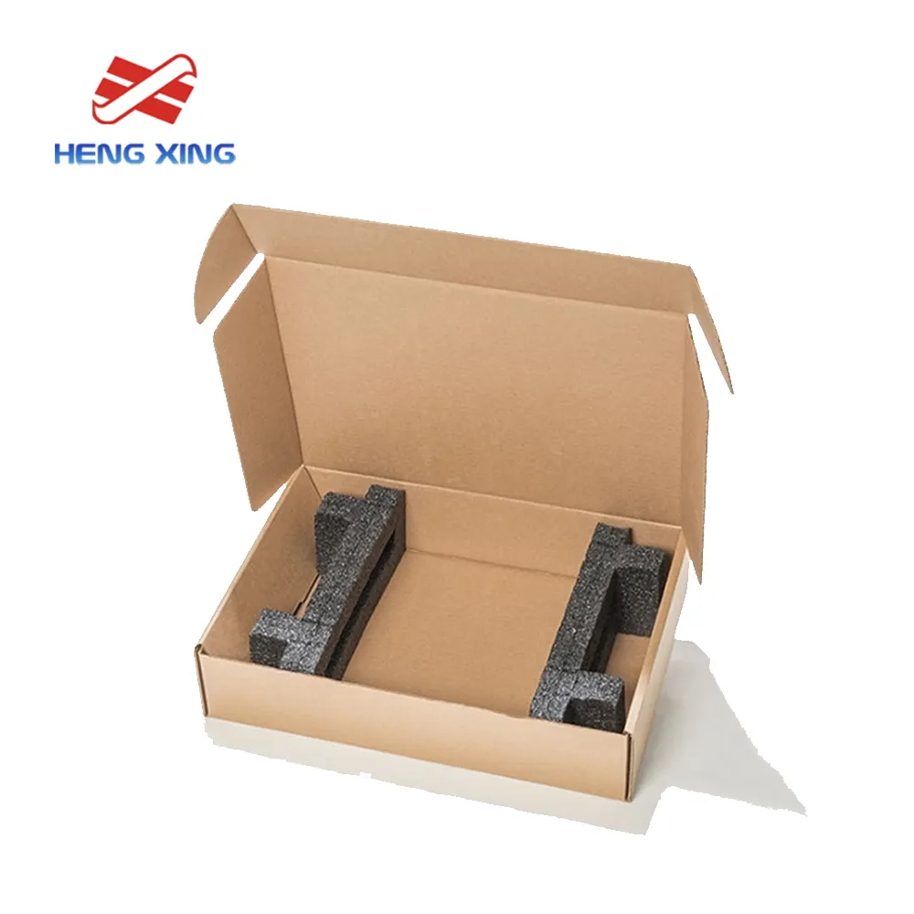 HENGXING-cajas de correo para ordenador portátil, embalaje de cartón con logotipo personalizado, color blanco