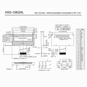 Modul Micro 128x32 Trans flective 12832 Anpassbares Fstn Custom Character LCD-Display 128*32 - Product Image 4