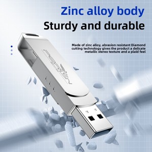 卸売32g〜128g USBディスク彫刻金属64g高速システム携帯電話コンピュータタイプC USB 2.0インターフェースにデュアル使用 - Product Image 4