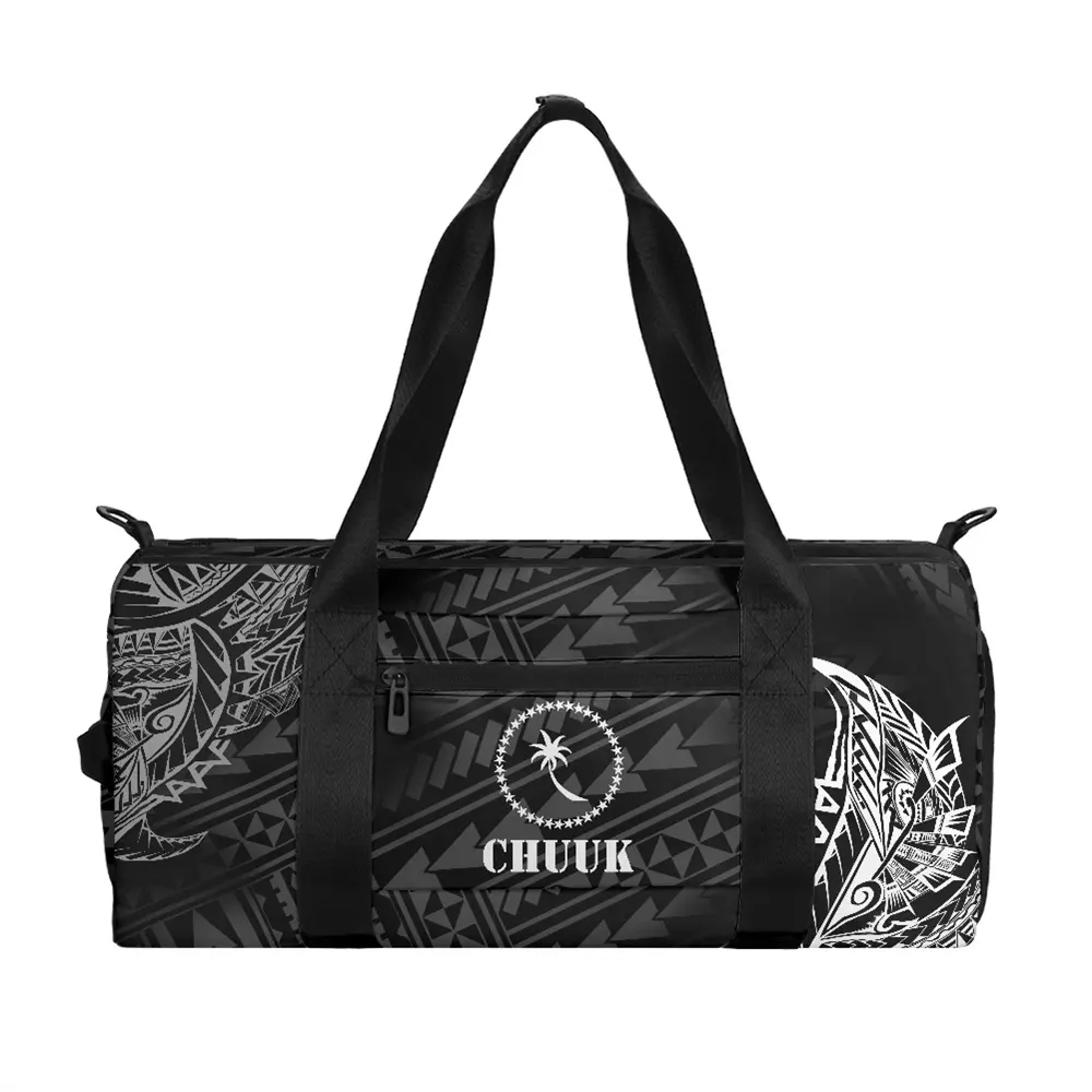 Bolsa de gimnasio con estampado de flores de Caroline Island Chuuk, bolso de hombro de tela Oxford duradero de alta calidad, bolsa de equipaje deportivo Dropshipping