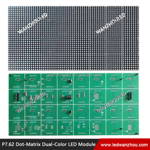 Wanzhou 7.62 Dual Color Dot Matrix <strong>LED</strong> Display Module P7.62 Unit Board Indoor 488*244mm <strong>64</strong>*<strong>32</strong> Dots Single Text Screen Factory - Product Image 4
