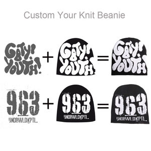 Custom Winter Jacquard Beanie Hats Animated Pattern Style Star Human Face Knitted Cuffed <strong>Toque</strong> with Plaid Character <strong>Image</strong> Style