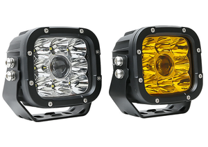 5 inç 50 W yüksek parlaklık araba kafa sürüş ışık beyaz ve sarı renk dikdörtgen lazer 4x4 Off Road ışığı