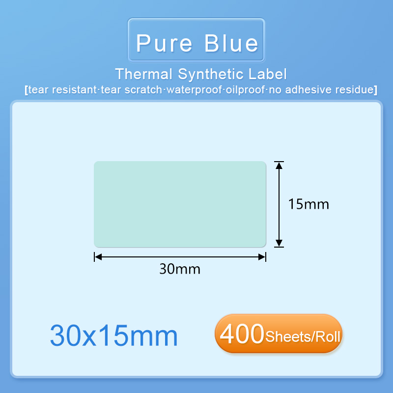 Étiquette bleue 30x15mm