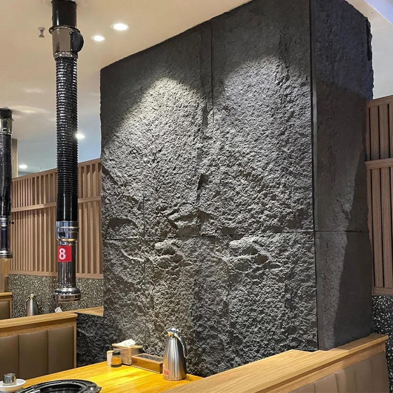 Panneaux de roche de mur de pierre de culture de polyuréthane directement d'usine