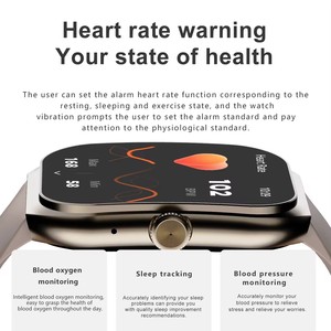 J126 2.1 pollici schermo sonno monitoraggio Encoder rettangolo salute Amoled Smart Watch J126 Smartwatch impermeabile - Product Image 4