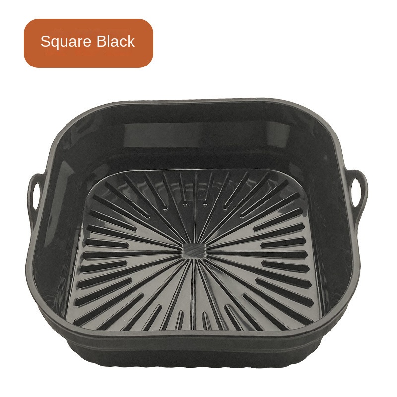 Assiette carrée pliante noire