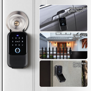 IP65 K5F Keyless Entry Finger abdruck NFC Passwort <span class=keywords><strong>Code</strong></span> Karte Mechanischer Schlüssel Tuya App Smart <span class=keywords><strong>Key</strong></span> Box Keybox <span class=keywords><strong>Lock</strong></span> für Airbnb Apartment