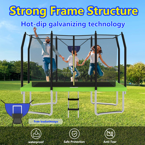 Zoshine <span class=keywords><strong>2025</strong></span> yeni tasarım fabrika fiyat trambolin 7x11FT dikdörtgen trambolin açık kullanım CE ile güvenlik ağı özel Logo boyutu - Product Image 4