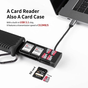 PGYTECH创新高速存储卡读卡器USB 3.1 Type-C适配器SD/TF双插槽数据传输存储卡读卡器工具Bo - Product Image 2