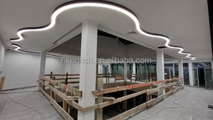 S şekli lineer dekoratif LED alüminyum profilli şerit ışık çatı köşe alüminyum profil tavan köşe - Product Image 3