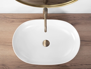 Banyo lavabo Premium iyi fiyat seramik üstü sayaç Lavabos dikdörtgen yuvarlak kenar tezgah lavabo uzun lavabo - Product Image 3