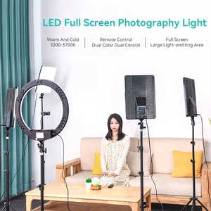 Ra96 + Led Video ışık paneli uzaktan kumanda çift renkli 3200K-5700K fotoğrafçılık aydınlatma paneli kamera fotoğraf stüdyosu dolgu lambası - Product Image 4