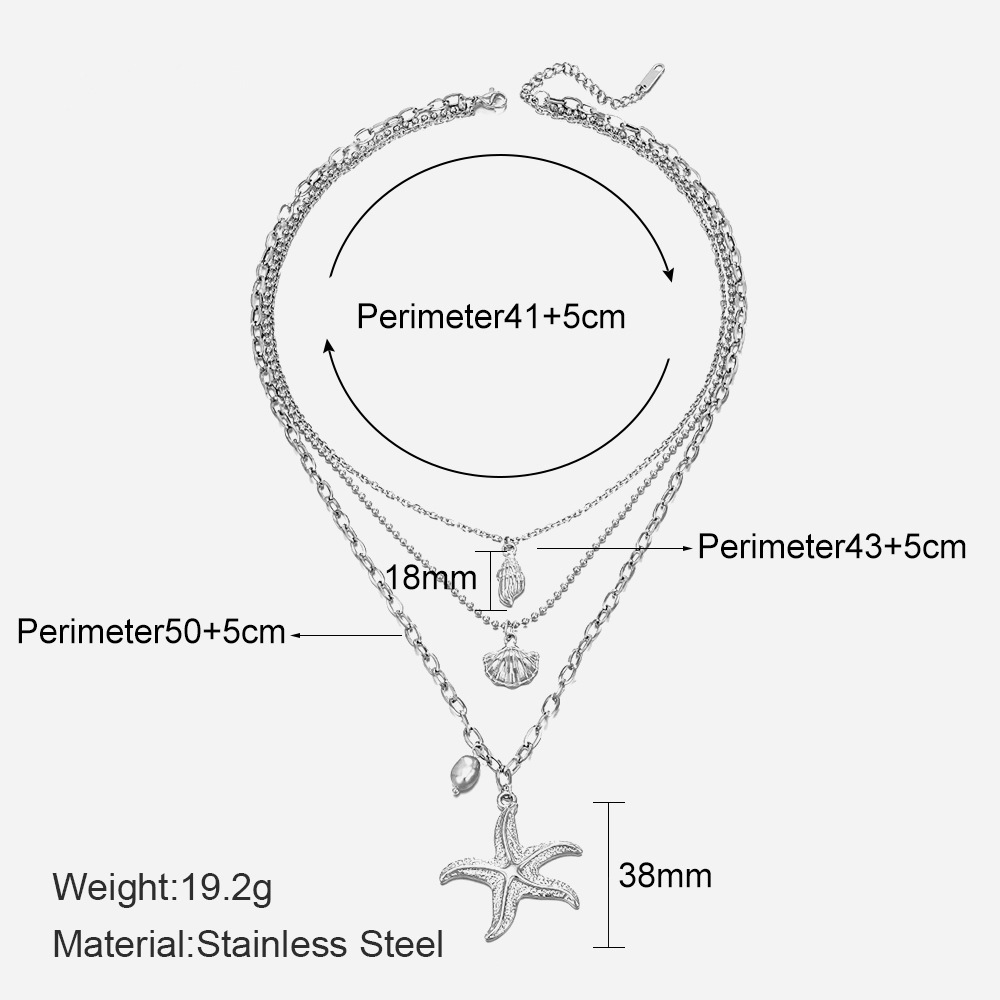 Steel color necklace