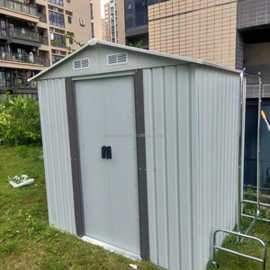 <strong>10</strong>*8ft Galvanized Sheet Modern <strong>8</strong>*10ft <strong>Shed</strong> Waterproof Portable Outdoor Tool Storage House Resin Garden <strong>Shed</strong> - Product Image 3