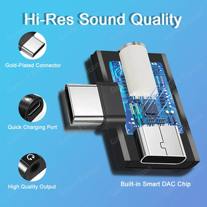 2 in 1 USB C to <strong>3.5mm</strong> Headphone Jack Adapter Type C PD 30W Charge <strong>Audio</strong> Aux <strong>Adaptor</strong> for Huawei Xiaomi Samsung S20 Connectors - Product Image 4