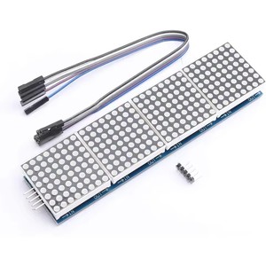 MAX7219 modulo a matrice di punti 32x8 4 in 1 moduli Display a LED con fili a 5pin per Arduino Raspberry Pi - Product Image 1