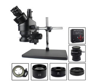 Microscopio estéreo trinocular Simul-Focal 3.5X-90X, microscopio industrial USB Digital compatible con 38MP y cámara para reparación - Product Image 6