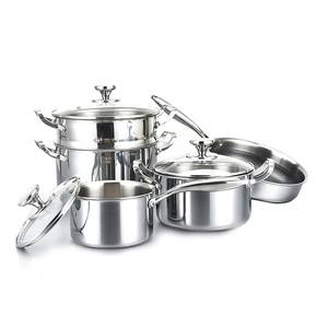 ชุดหม้อทำอาหารและกระทะชุดเครื่องครัวอลูมิเนียมชุดหม้อซอสพร้อมที่จับ - Product Image 4