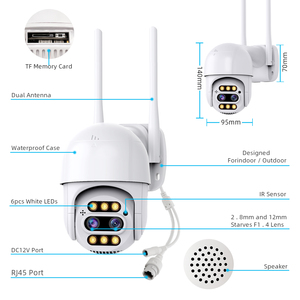 Dual 4MP Ip Cameras 2.8mm-12mm 8x Stepless Zoom Wireless <strong>Security</strong> <strong>Camera</strong> System Dual-screen Preview Wifi <strong>Security</strong> <strong>Camera</strong> - Product Image 5