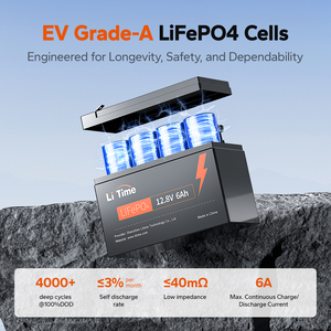LiTime超轻12伏电池组12 V 6AH Lifepo4锂离子高性能和耐用性 - Product Image 4
