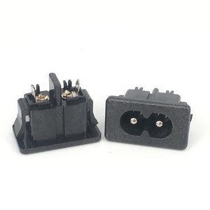 メーカーC8パネルマウントプラグアダプターAC250V2.5A2ピンソケットIECコネクター電源インレットソケット - Product Image 1