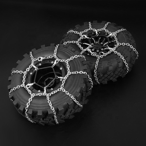 Nâng cao mô phỏng bánh xe lốp Chuỗi chống trượt 130mm kim loại tuyết chuỗi cho 1/10 RC Crawler trx4 lốp phụ kiện - Product Image 6