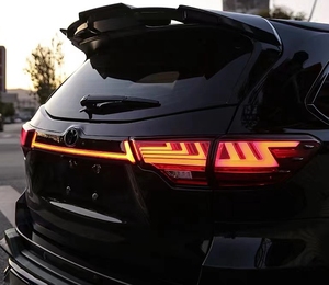 Yükseltme tam <span class=keywords><strong>led</strong></span> through arka lambası taillamp dinamik TOYOTA Highlander için arka lamba arka ışık 2015-2021