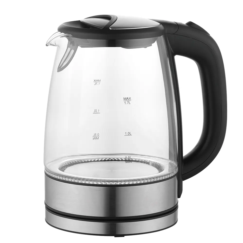 Aifa thiết bị nhà 1.7L Điện Thủy Tinh Ấm đun nước bằng thép không gỉ không dây Jug nhanh nước sôi giữ ấm thủy tinh Ấm điện