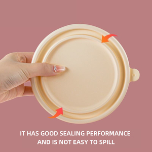 コーンスターチ丸包装箱使い捨ての生分解性ランチボックス環境にやさしい食品容器 - Product Image 4