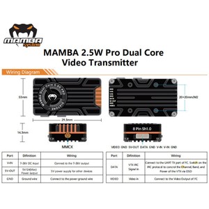 MAMBA 5.8G 2.5W Pro Dual Core <strong>Video</strong> Transmitter High-power CNC Housing Inner Fan <strong>FPV</strong> Fixed-wing Long-distance Drones <strong>Fpv</strong> Vtx - Product Image 4
