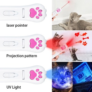 3 in 1 USB ricaricabile zampa rossa luce interattiva Laser Cat Teaser esercizio allenamento modello di proiezione giocattolo per gatti - Product Image 2