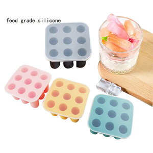 New 9 cột linh hoạt thân thiện với môi Silicone Ice Cube khuôn dễ dàng-to-phát hành Bìa thuận tiện DIY điền chai cho bóng Shape Ice - Product Image 5