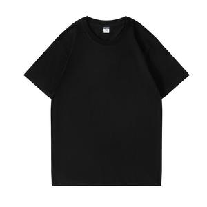 200gメンズ100% コットンTシャツカスタムロゴDesginブランク特大リブクルーネックTshirt男性用