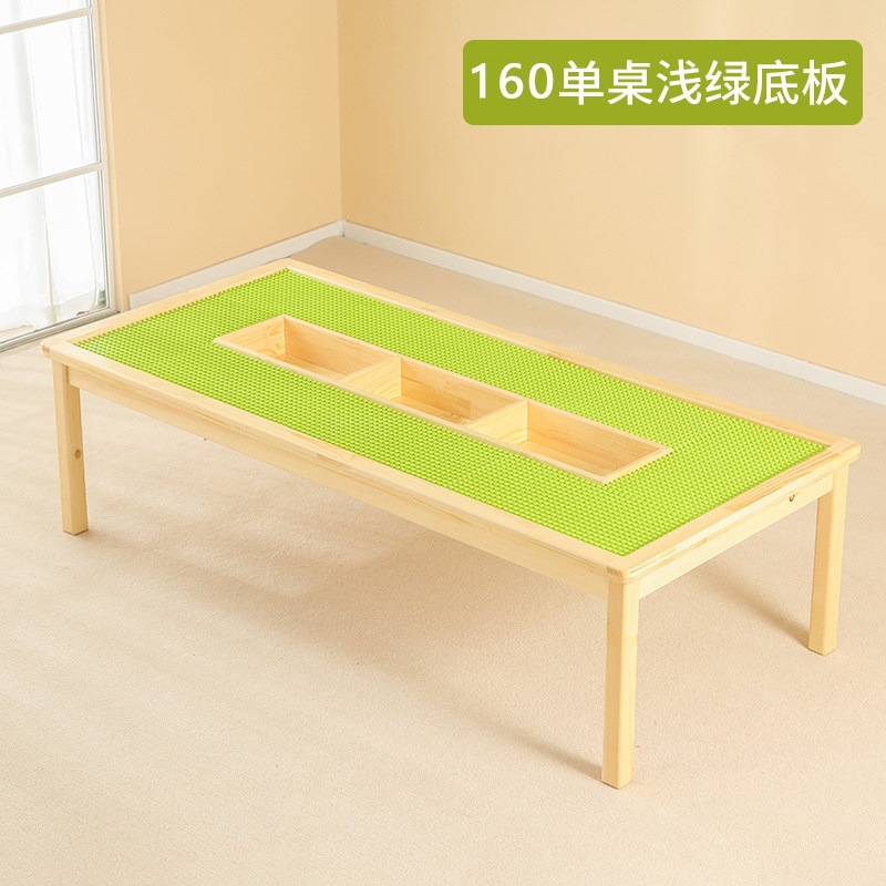 (Fond vert) Petite table de construction circulaire, 160*90*50cm