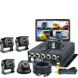 Kits MDVR de seguridad de vehículos, autobús, H.264 SD, móvil, DVR, 4 canales, Monitor de entrada, sistema de cámara - Product Image 3