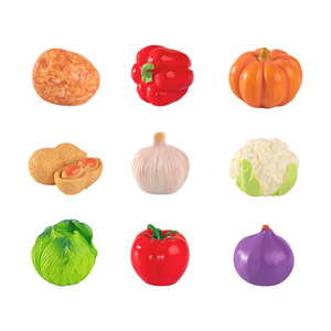 ミニチュアおもちゃキッチンフード3D樹脂野菜モデルバスケット偽の野菜樹脂置物装飾ミニドールハウス装飾