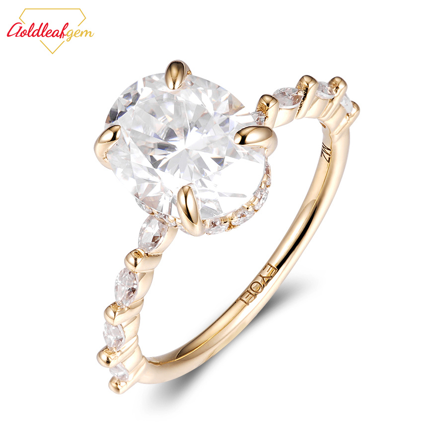 Oro amarillo de 18k + Diamante Moissanita