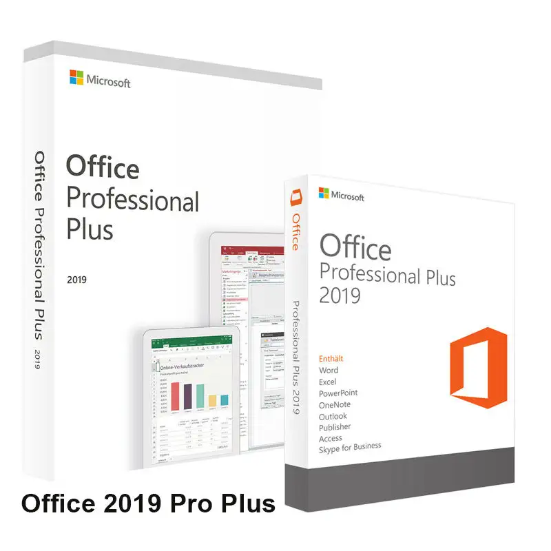 Office 2019 Professional Plus bir ay boyunca tam paket garantisi OnlineActivation Medialess Bind Office Pro Plus 2019
