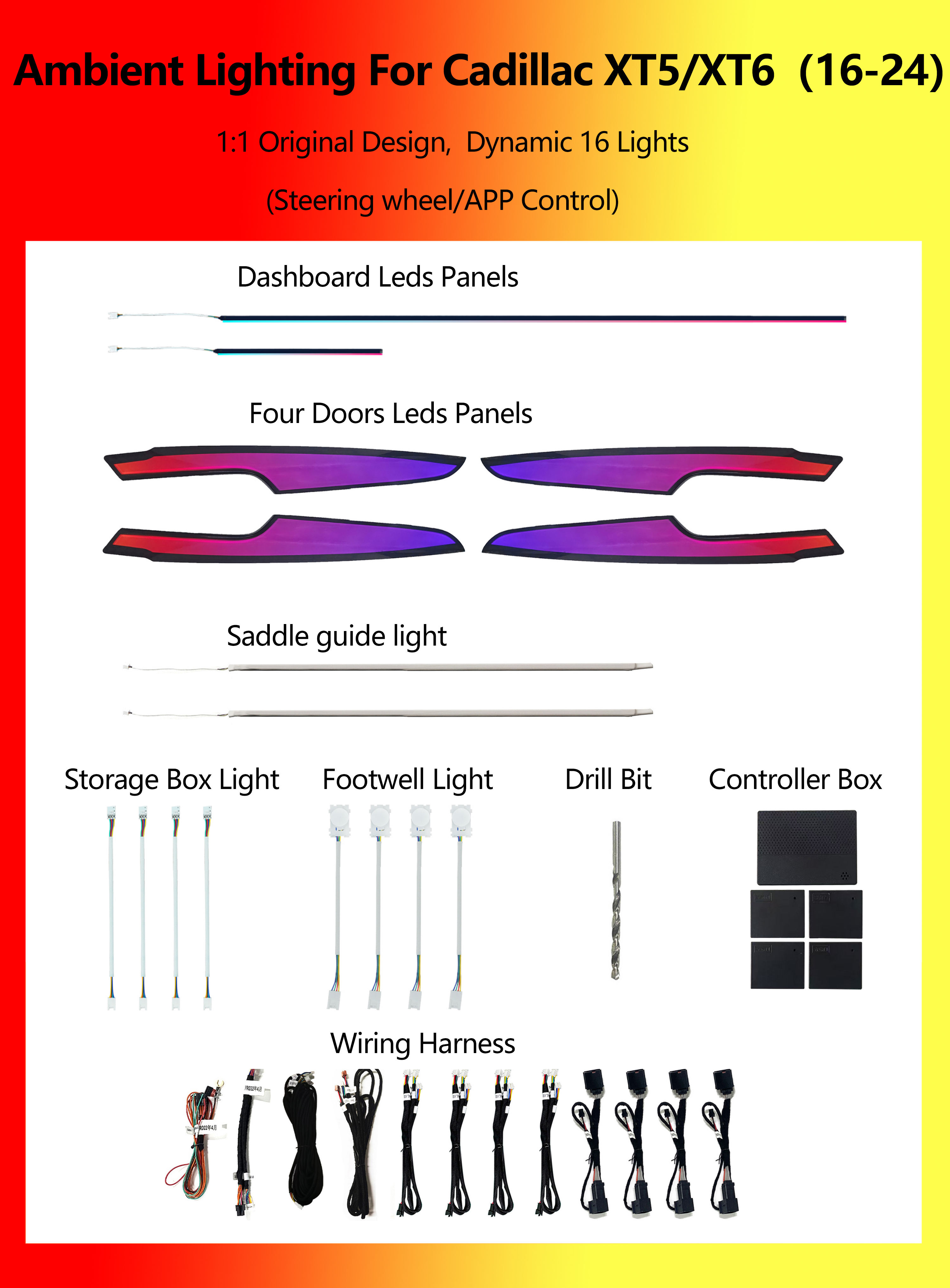 Cadillac XT5/XT6 dynamique 16 lumières