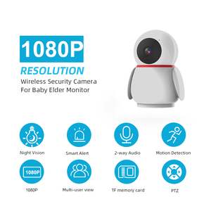 สมาร์ท 2MP HD WiFi กล้อง IP การมองเห็นได้ในเวลากลางคืน AI ติดตามการรักษาความปลอดภัยของทารกเครือข่าย WiFi กล้องพี่เลี้ยงพร้อมการตรวจจับการร้องไห้ - Product Image 2