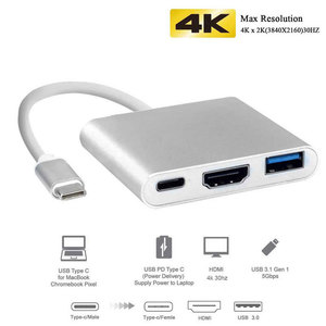 Adaptador de tipo C a HDMI 3 en 1, HDMI Digital AV y USB 3,0 y TYPE-C - Product Image 3