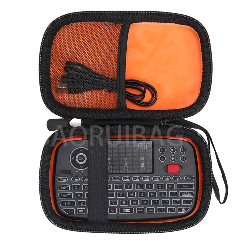 Sıcak satış sert kabuk EVA seyahat çantası ile uyumlu Rii i4 Mini kablosuz klavye