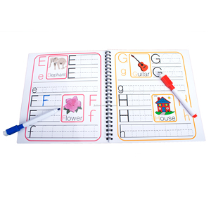 Printing Professional Children Wipe Clean Book with Pen Alphabet and Number Learn to <strong>Write</strong> Wire-O Book - Product Image 4